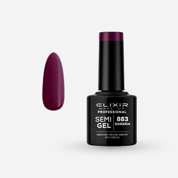 Ημιμόνιμο βερνίκι 8ml - #883 (Sangria) 1 ml