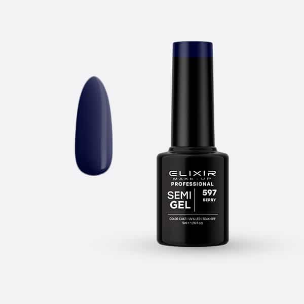 Ημιμόνιμο βερνίκι 5ml – #597 (Berry) 1 semigel ml Ημιμονιμο βερνικι