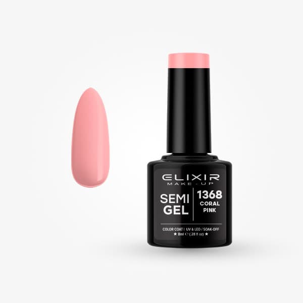 Ημιμόνιμο βερνίκι 8ml - #1368 Coral pink 1 Ημιμόνιμο βερνίκι 8ml - #1368 Coral pink