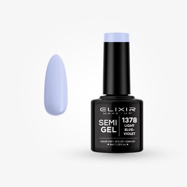 Ημιμόνιμο βερνίκι 8ml - #1378 Light Blue-violet