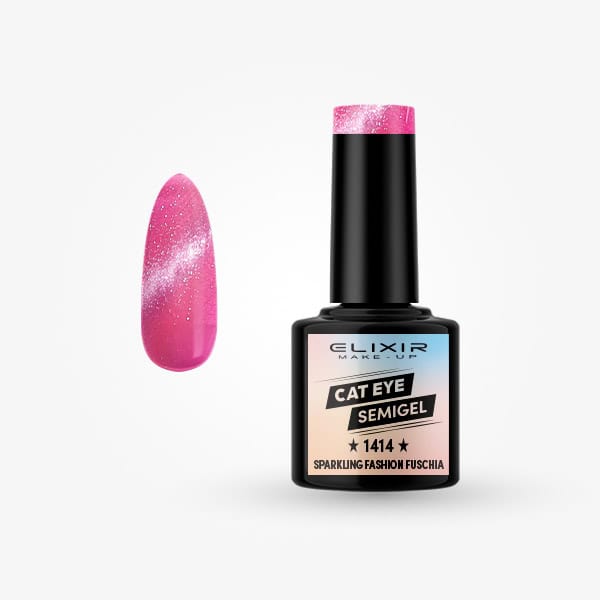 Ημιμόνιμο βερνίκι 8ml - #1414 Sparkling fashion fuschia 1 Ημιμόνιμο βερνίκι 8ml - #1414 Sparkling fashion fuschia