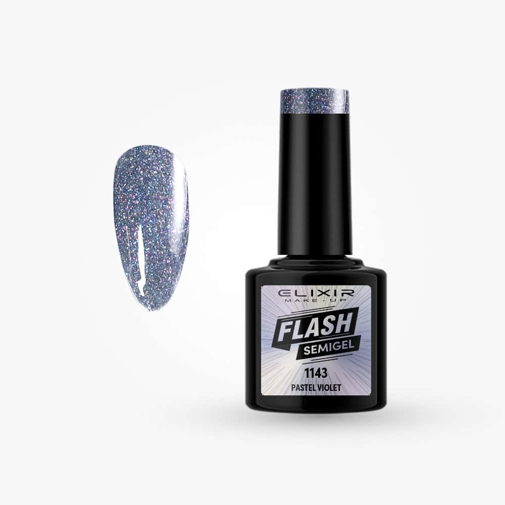 Ημιμόνιμο βερνίκι Flash 8ml – #1143 (Pastel Violet) 1 8842-1143
