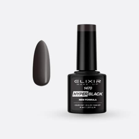Ημιμόνιμο βερνίκι Hyper 8ml – #1470 (Hyper Black)