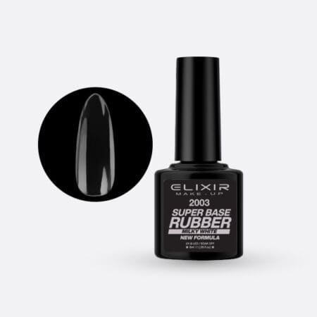 Super Rubber Base Coat 8ml– #2003 (Milky White) New Formula