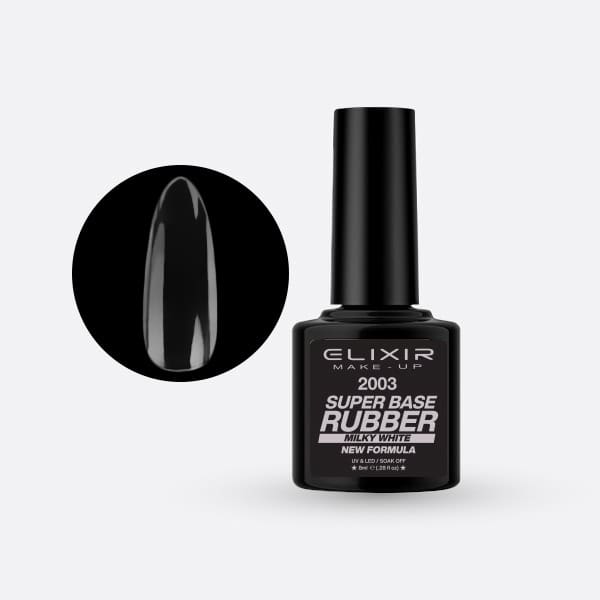 Super Rubber Base Coat 8ml– #2003 (Milky White) New Formula