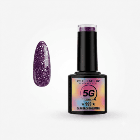 Ημιμόνιμο βερνίκι 8ml - #999 Darkorchid Glitter