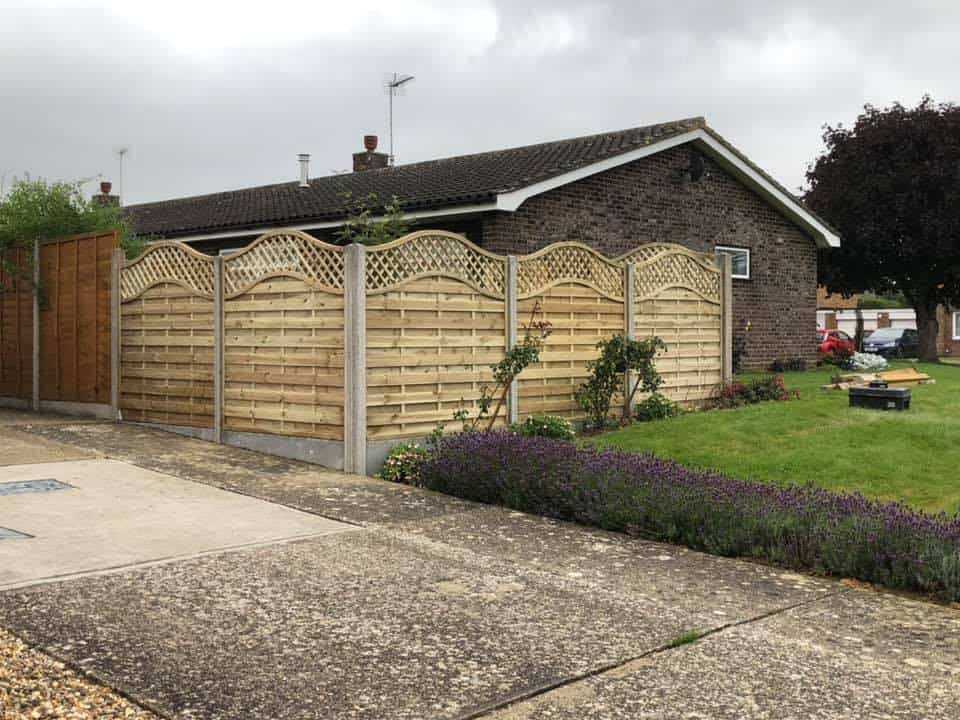 New wooden garden fence installed for privacy and security by EM Fencing.