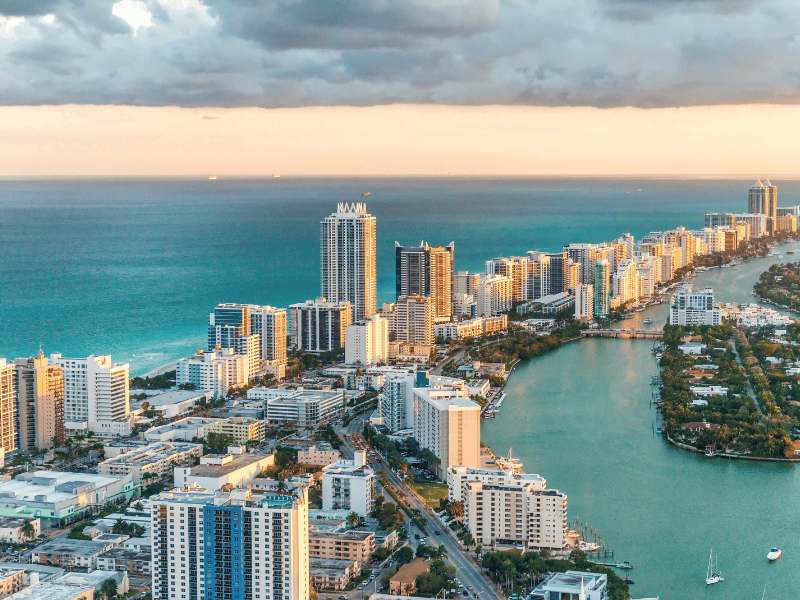 The Miami Beach peninsula