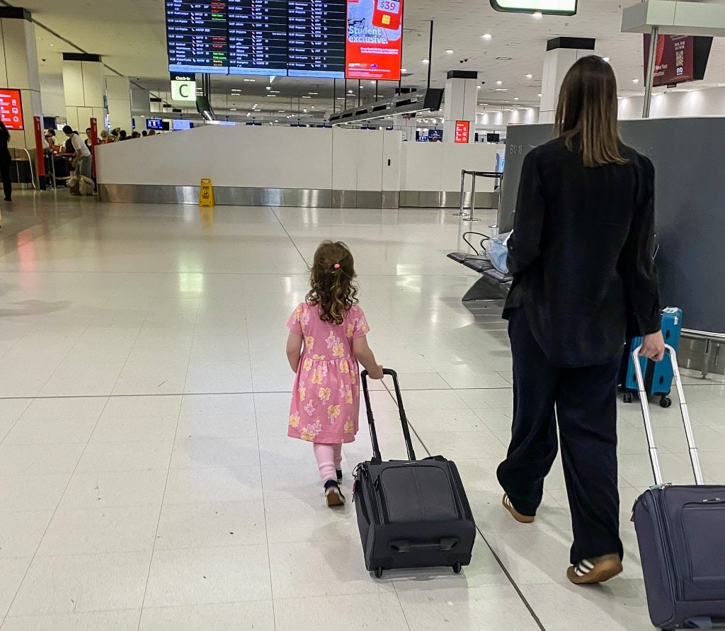 long-haul flight with a baby