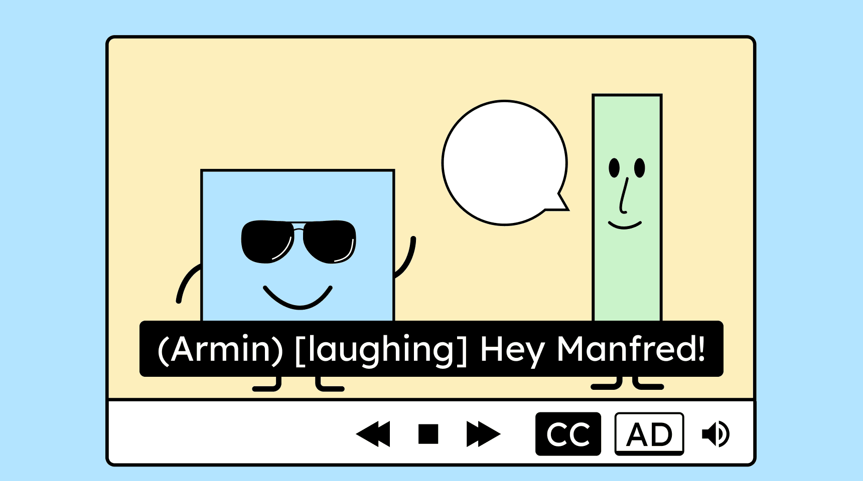 A video with captions