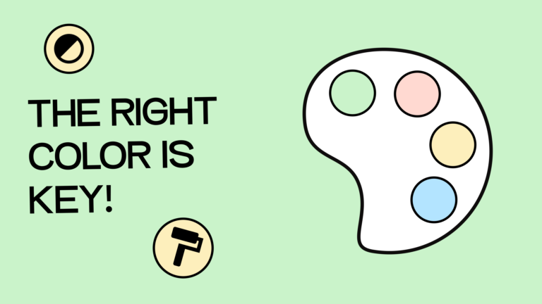 The right color is everything. Illustration of a color palette.