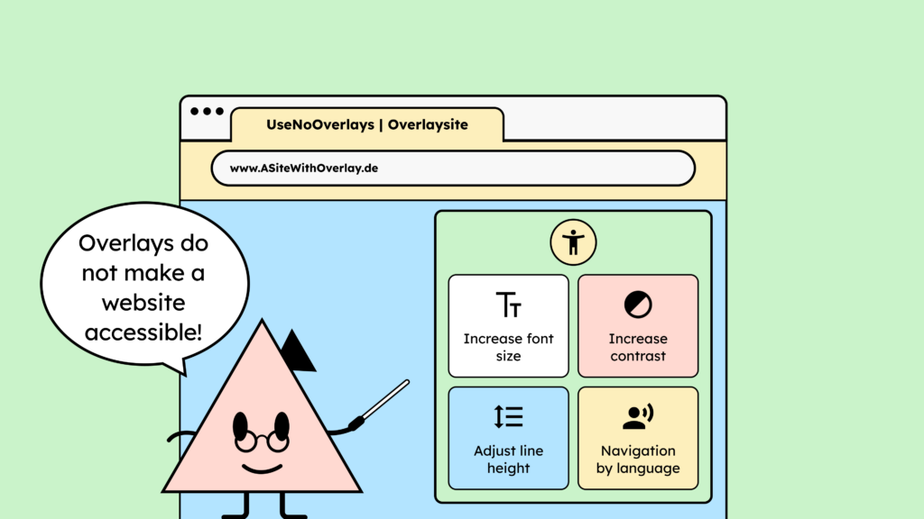 Illustration of an overlay tool on a website.