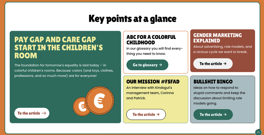 A screenshot of the website "Colors are for everyone"; shows that dark text is used on light maps and light text on dark maps. This ensures the correct contrasts and aids readability.