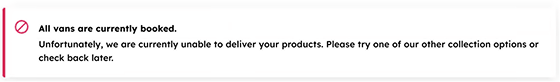 An error message on the Ikea website is highlighted with an error icon and a red marker, rather than just by color.