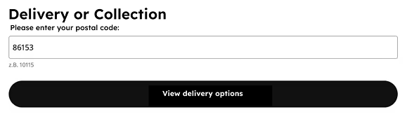 The fields in the Ikea forms are labeled and even show examples of what to enter. Here, for example, is a postal code.