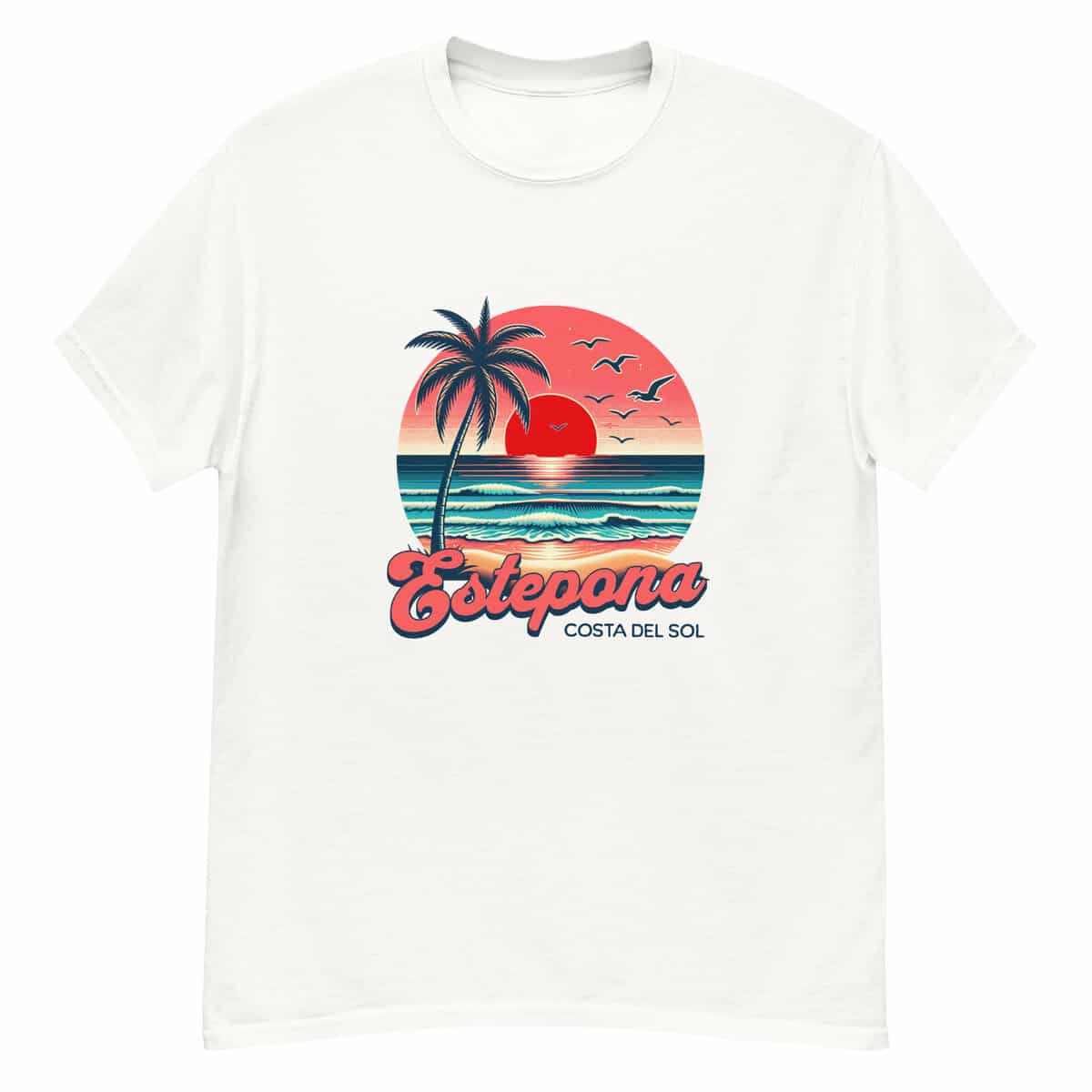 Estepona Costa Retro Sunset Tee - Image 8