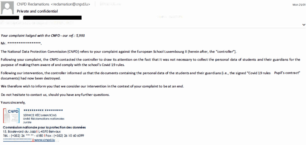 European School was illegally collecting personal data 2 CNPD decission 2021