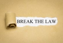 Leene Soekov, breaks he law sign