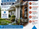 Split infographic: left side shows a house with a gutter and the headline 'The Hidden Damage You Never See' about clogged gutters; right side shows gutter damage causes and a diagram with arrows and icons for wood rot, foundation damage, mold growth, roof leaks, and siding damage.
