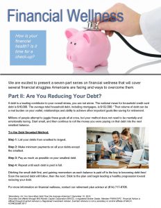 Reducing debt memo.