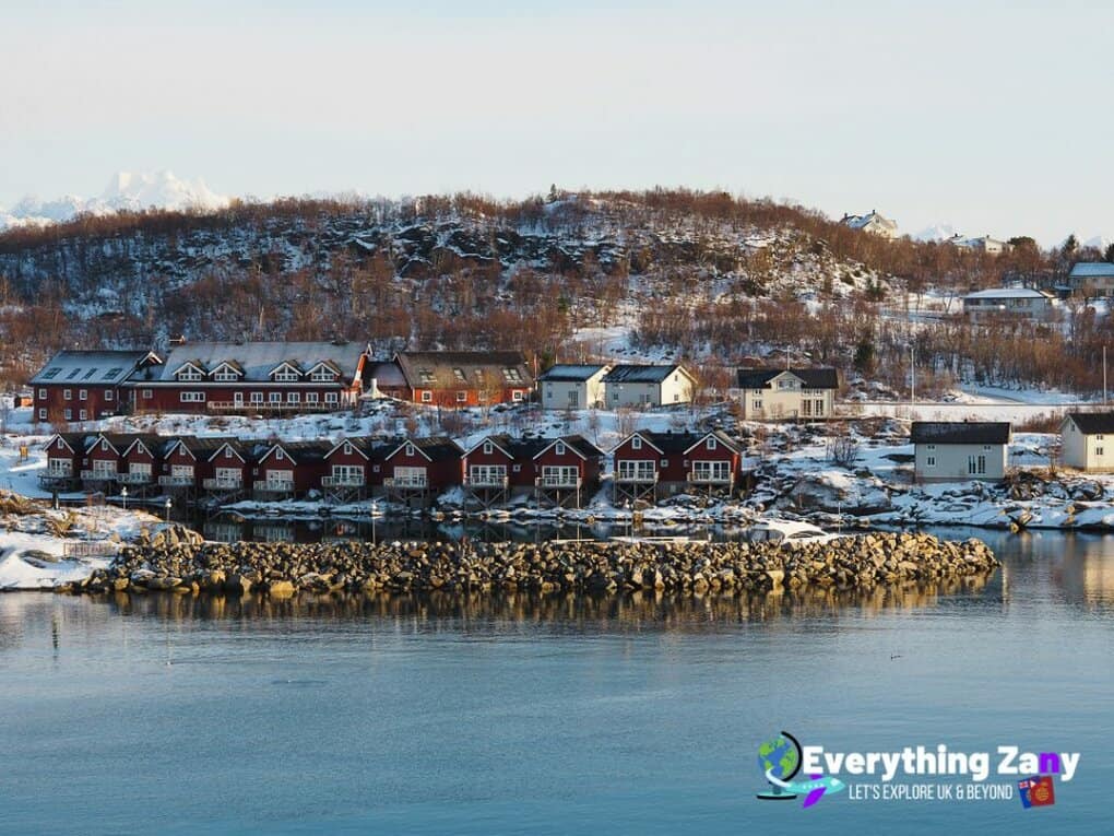Red Cabins in Stokmarknes in Norway