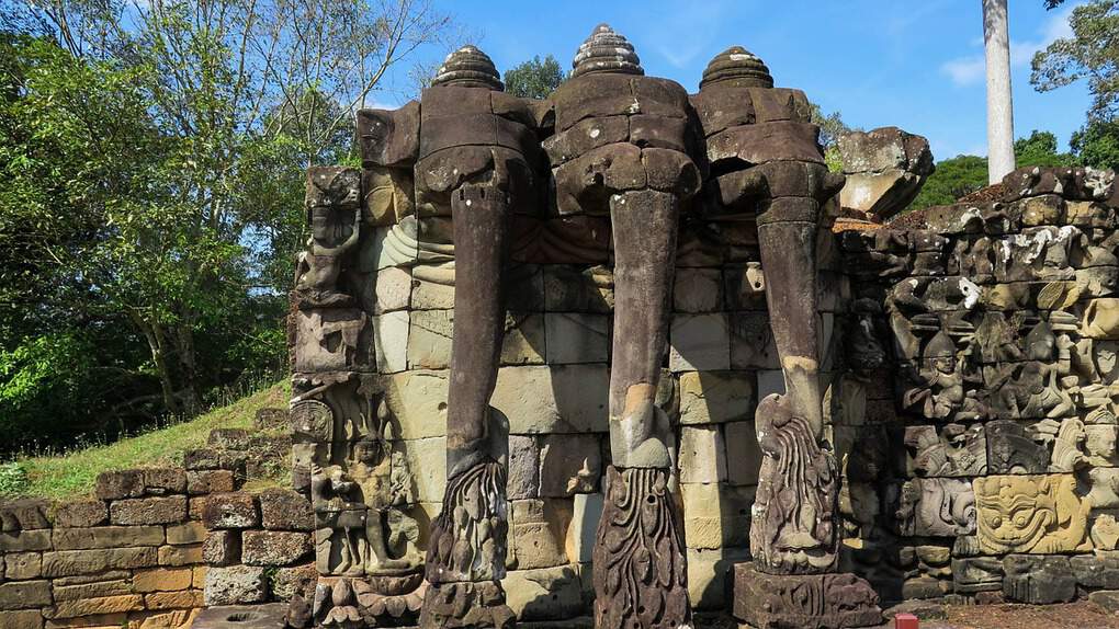 Terrace of the Elephants Temple in Angkor Siem Reap