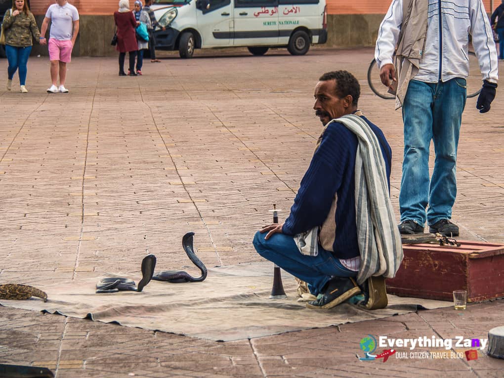 Snake Charmer in Marrakech souk