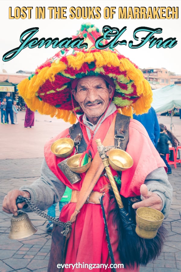 Jemaa el fna water vendor of marrakech souk