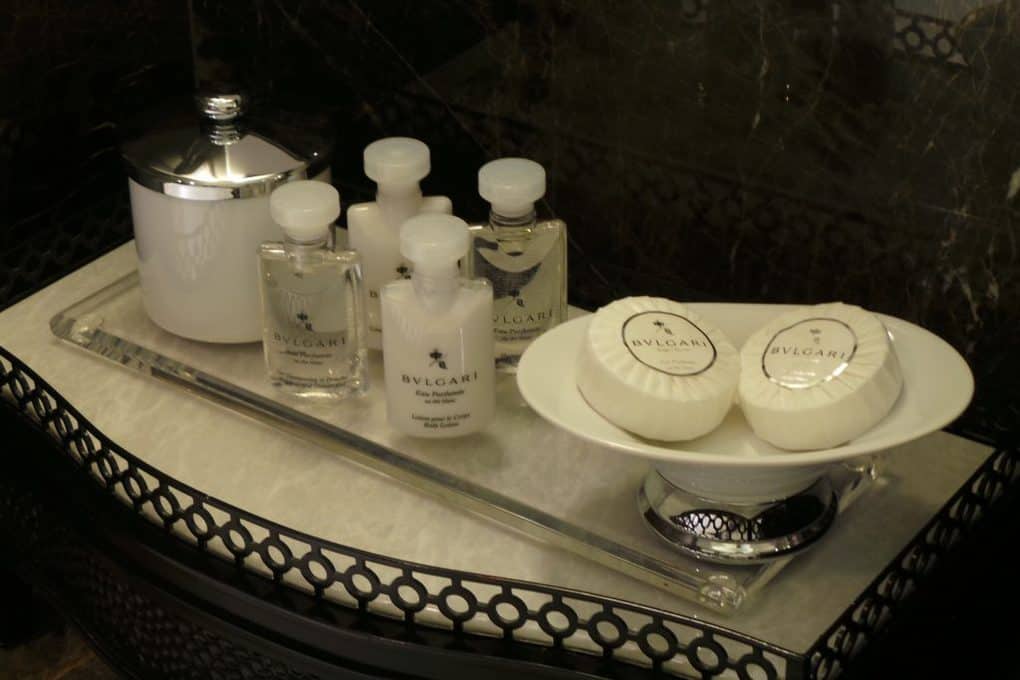 Bulgari Toiletries of Shangrila Istanbul Hotel