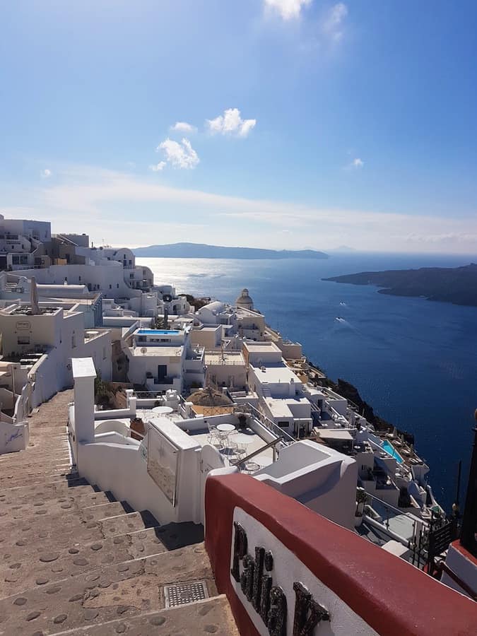 Fira town in Santorini Greece
