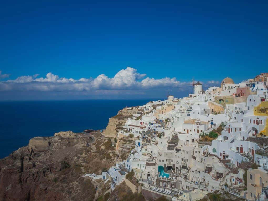Oia town in Santorini Greece