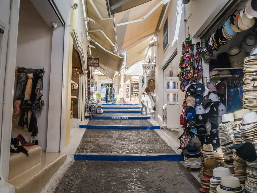 Shopping in Fira town