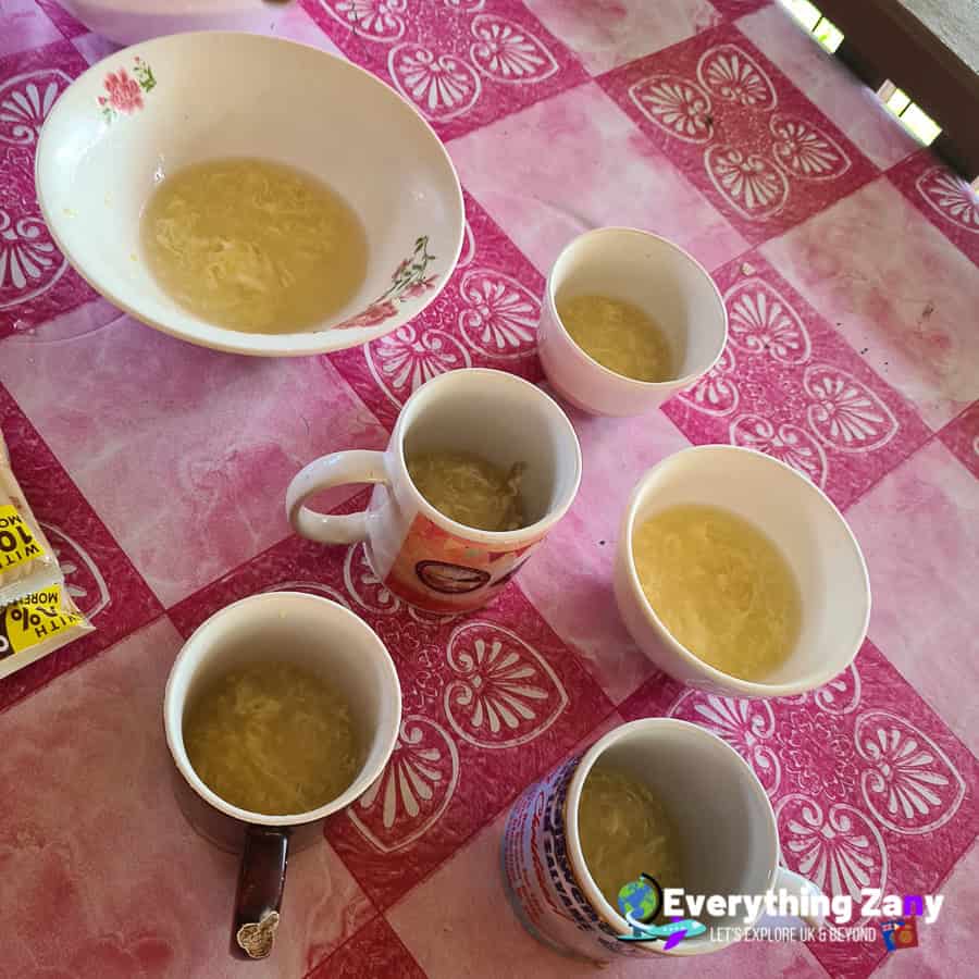 Our Bird's Nest Soup prepared by Mrs Abus in El Nido