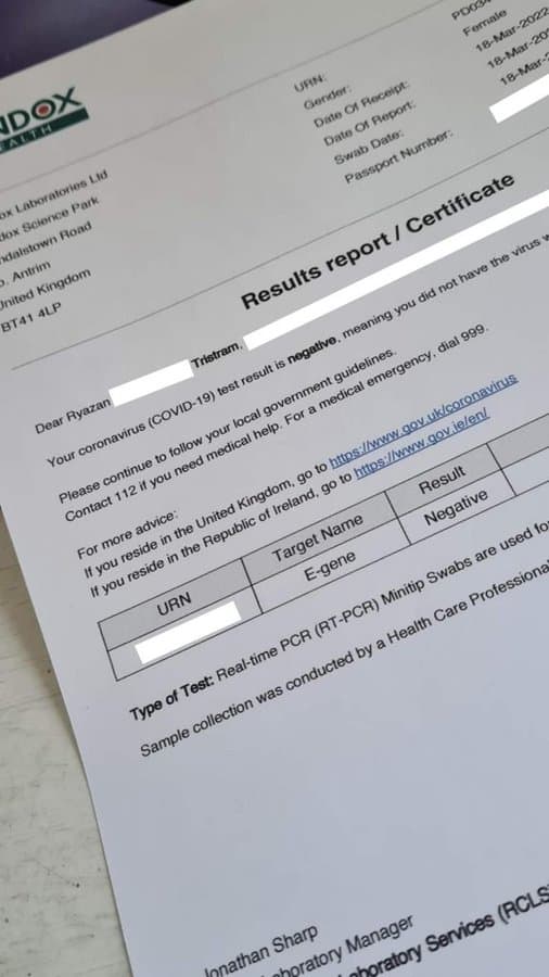 Balikbayan Travel to the Philippines: My Negative COVID RT PCR Test results