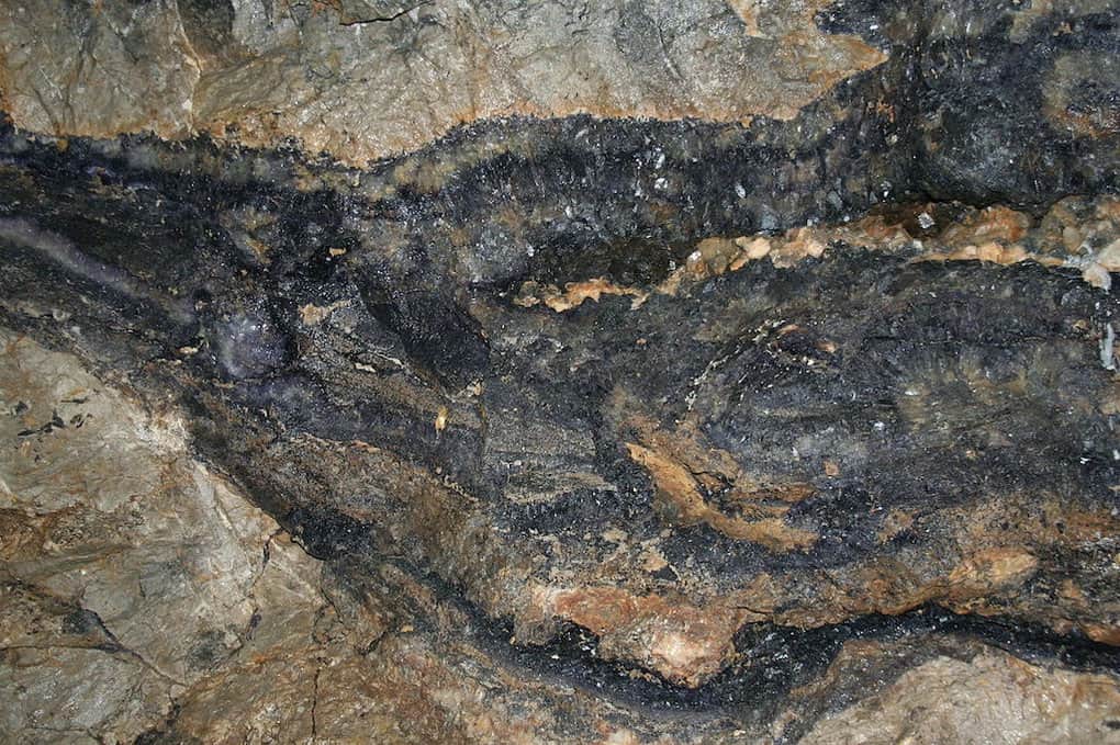 Blue John Vein in Treak Cliff Cavern