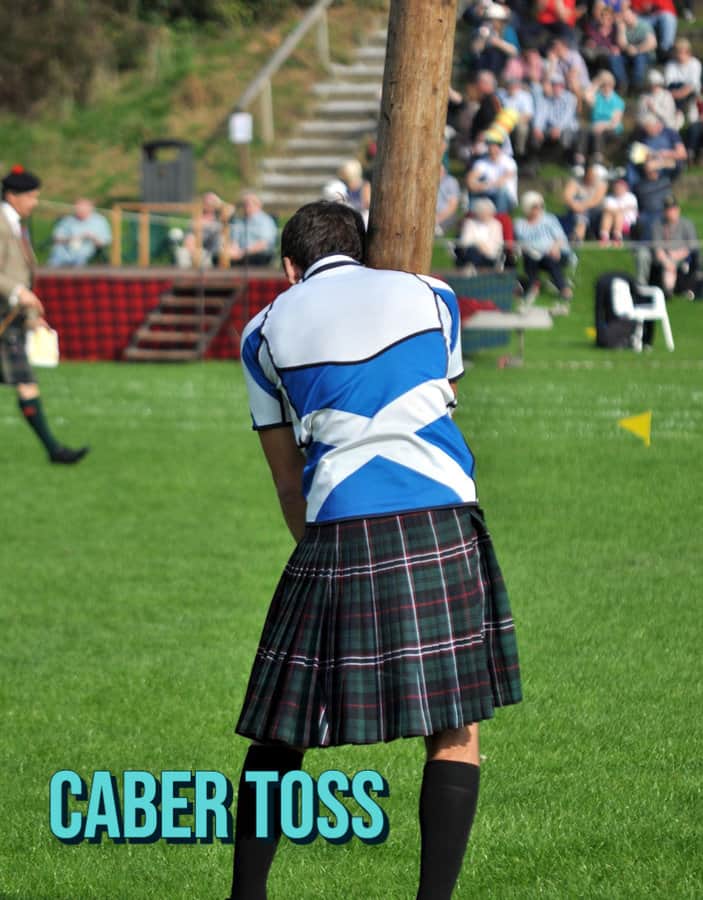 Caber Toss Highland Games in Scotland