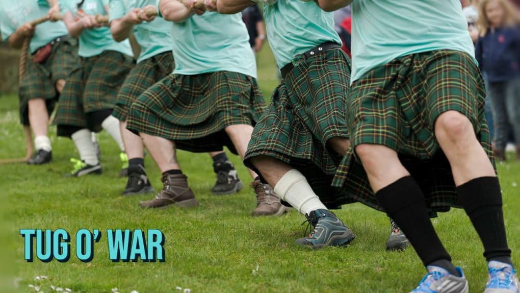 Tug o war Highland Games in Scotland