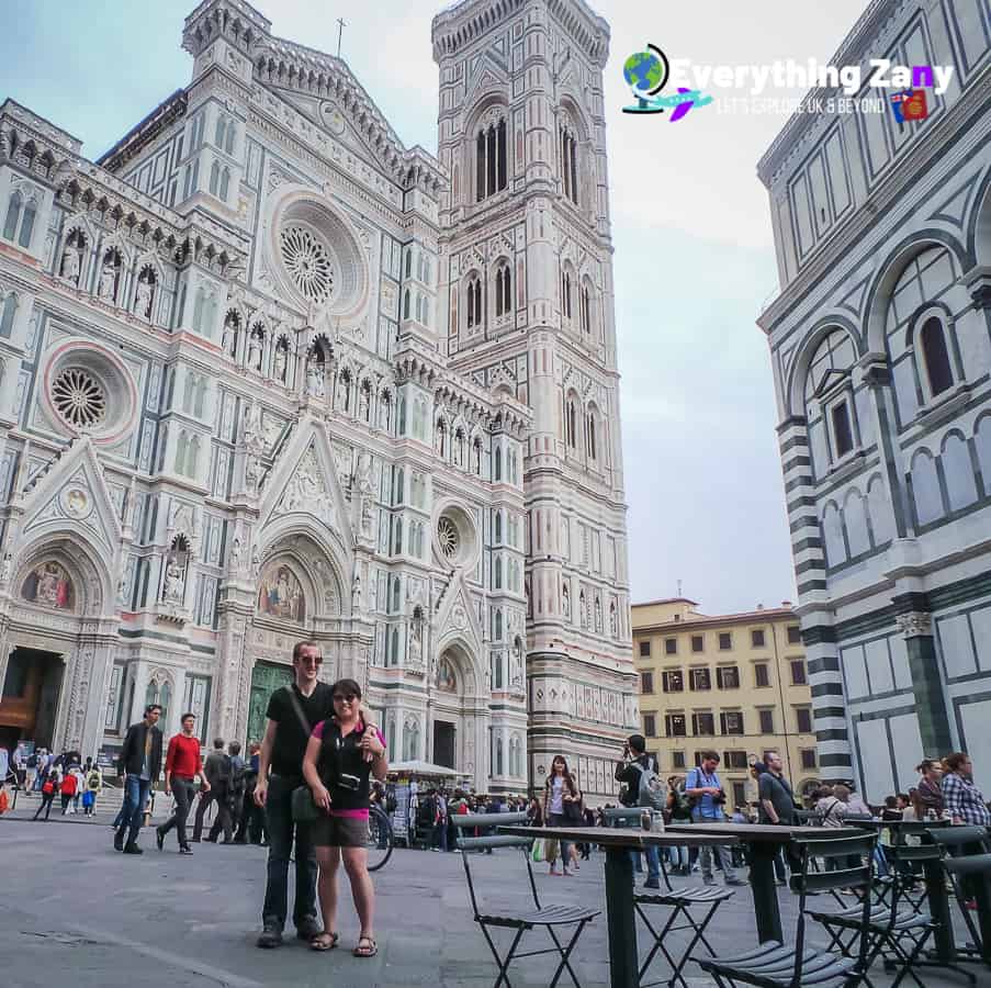 Best Things to do in Florence: Stephen and I at Florence Duomo or the Cathedral of Santa Maria del Fiore