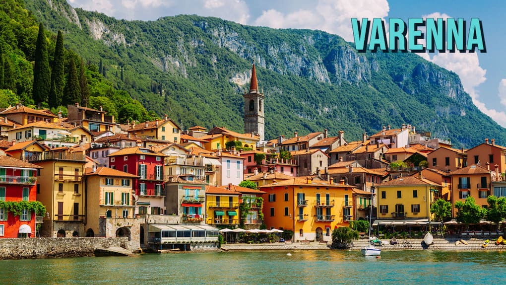 Varenna town in Lake Como Italy