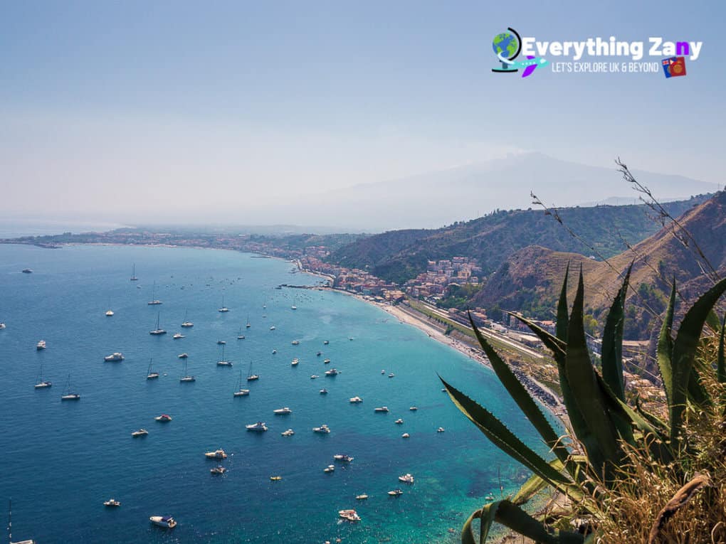 Naxos Beach in Taormina Sicily Italy