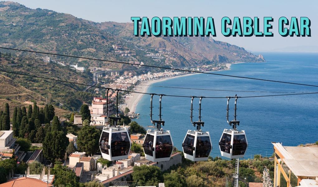 Taormina Cable Car in Taormina Sicily Italy