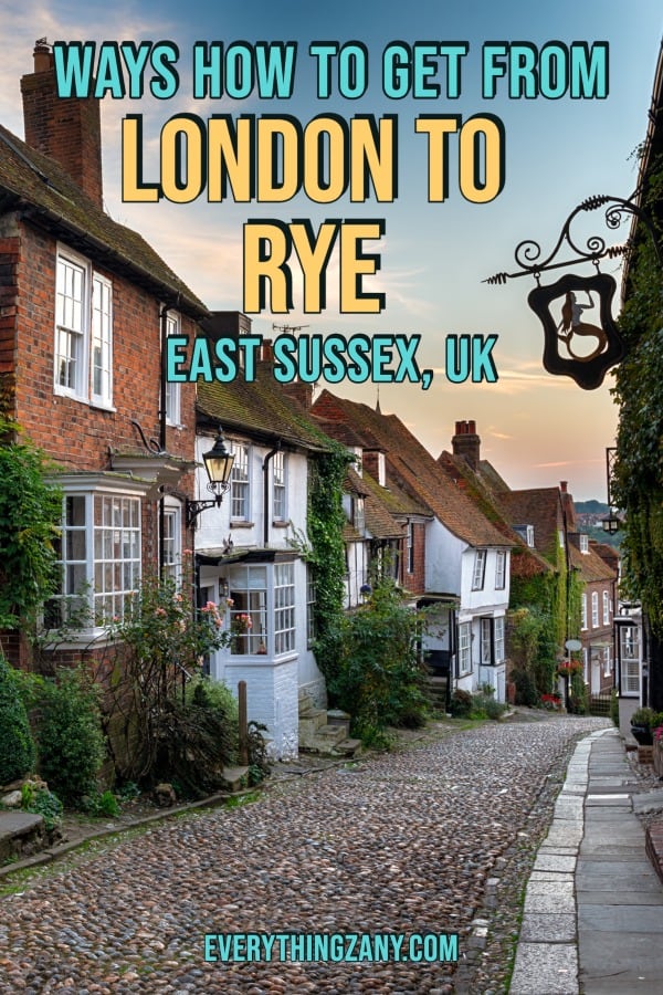 Ways How to Get from London to Rye East Sussex UK pin