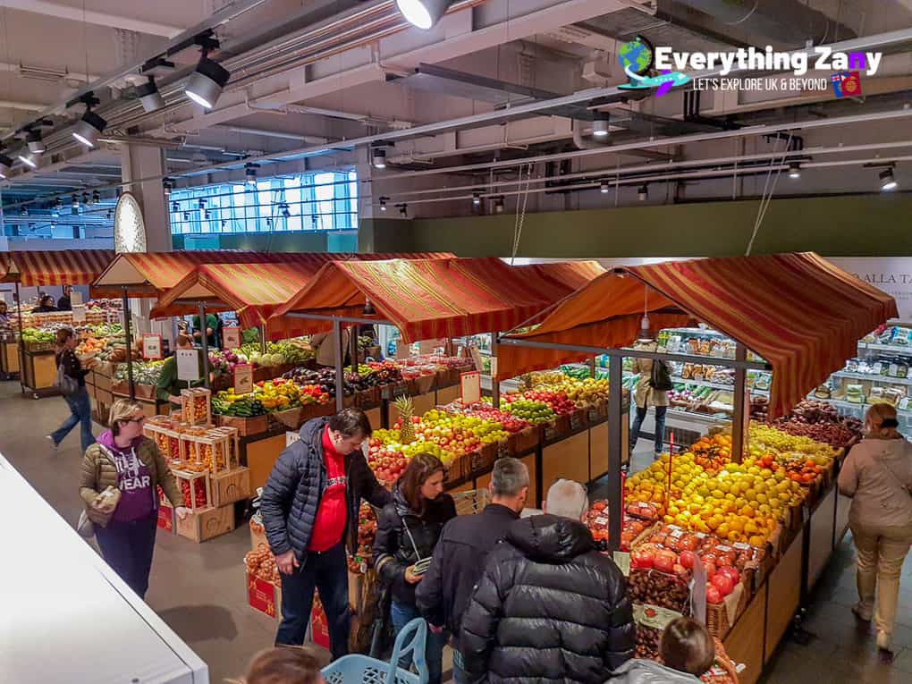 Inside Eataly in Rome