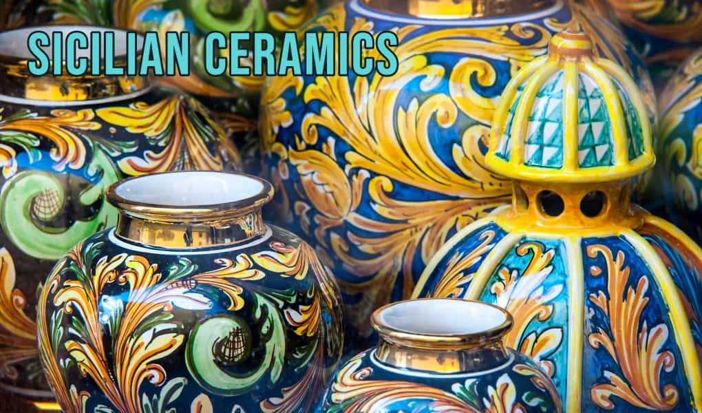 Sicilian Pottery: Sicilian Ceramics Colourful Vases