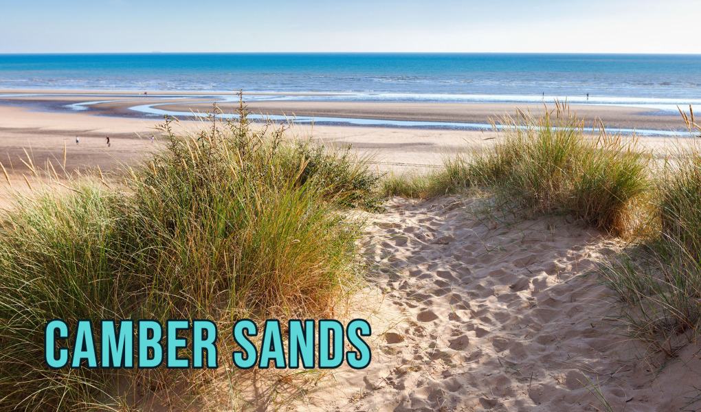 Camber Sands in East Sussex UK