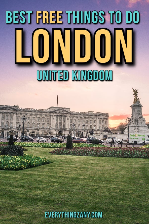 Best Free Things to Do in London UK pin