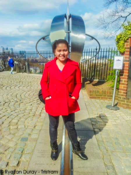 Ryazan Tristram at Greenwich Prime Meridian