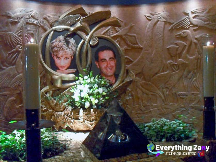 Princess Diana and Dodi Al Fayed Memorial inside Harrods in London UK