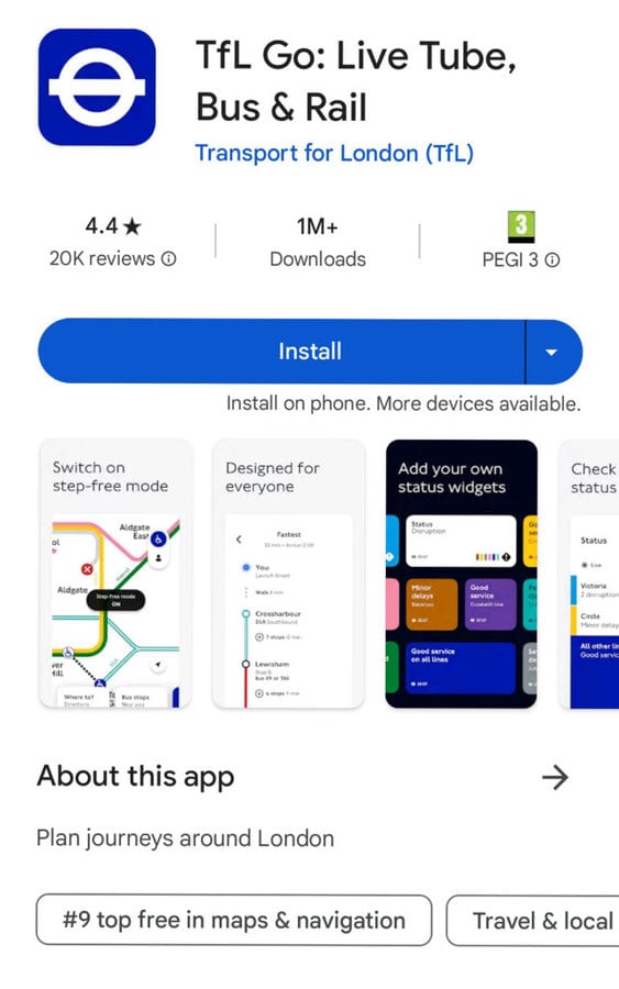 TfLGo app