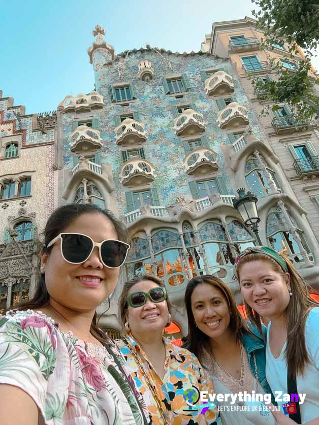 My friends and I at Casa Batllo in Barcelona Spain